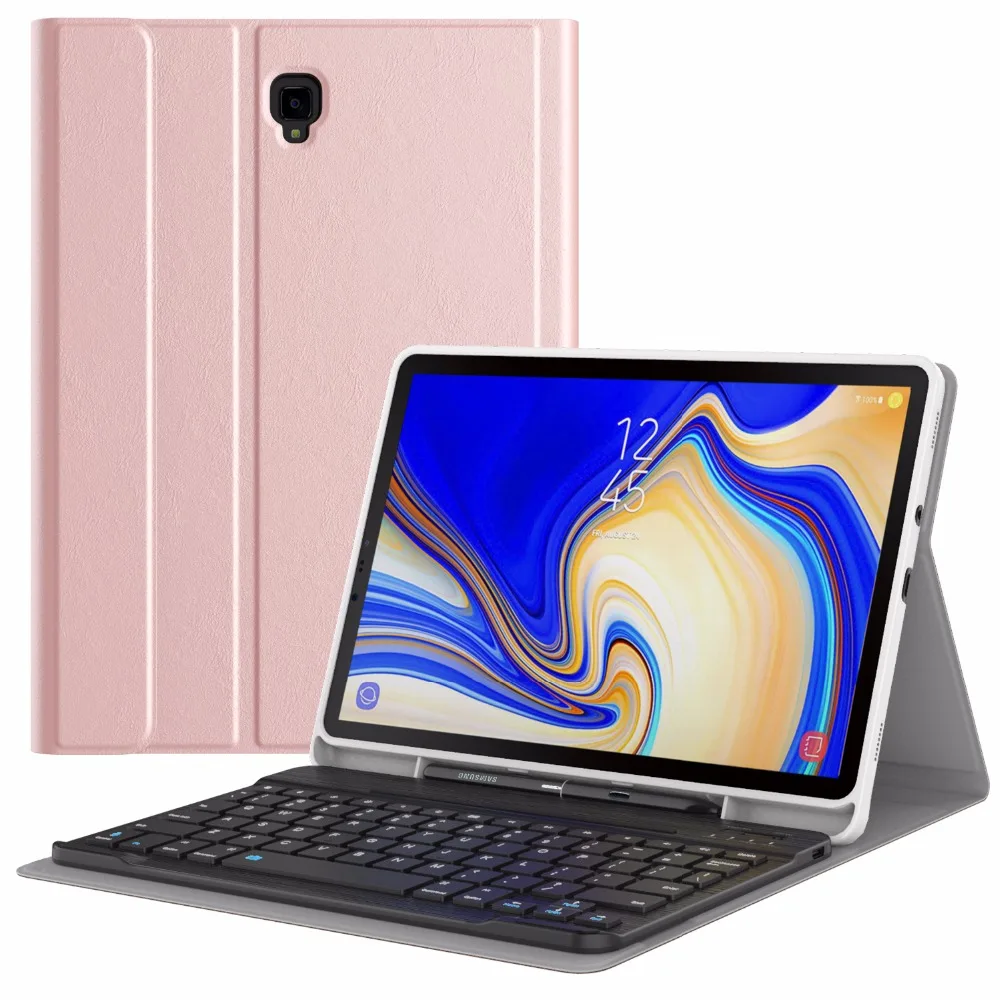 Моко клавиатура чехол для Samsung Galaxy Tab S4 10,5 2018 выпуска таблетки SM-T830/T835, тонкий лист из искусственной кожи Стенд Крышка