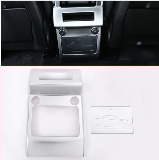 

For Land Rover Discovery 5 LR5 L462 2017 2018 ABS Chrome Interior Rear Row Air Conditioning Vent Frame Cover Trim Car Accessorie
