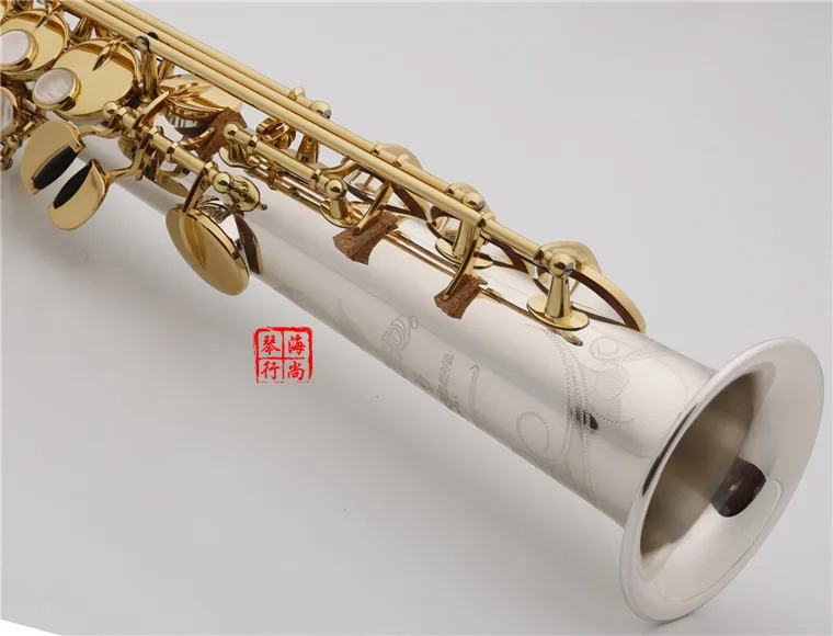 

New Japan YANAGISAWA W-037 B flat Soprano Saxophone Musical Instruments Sax Brass Silver-plated With Case Professional