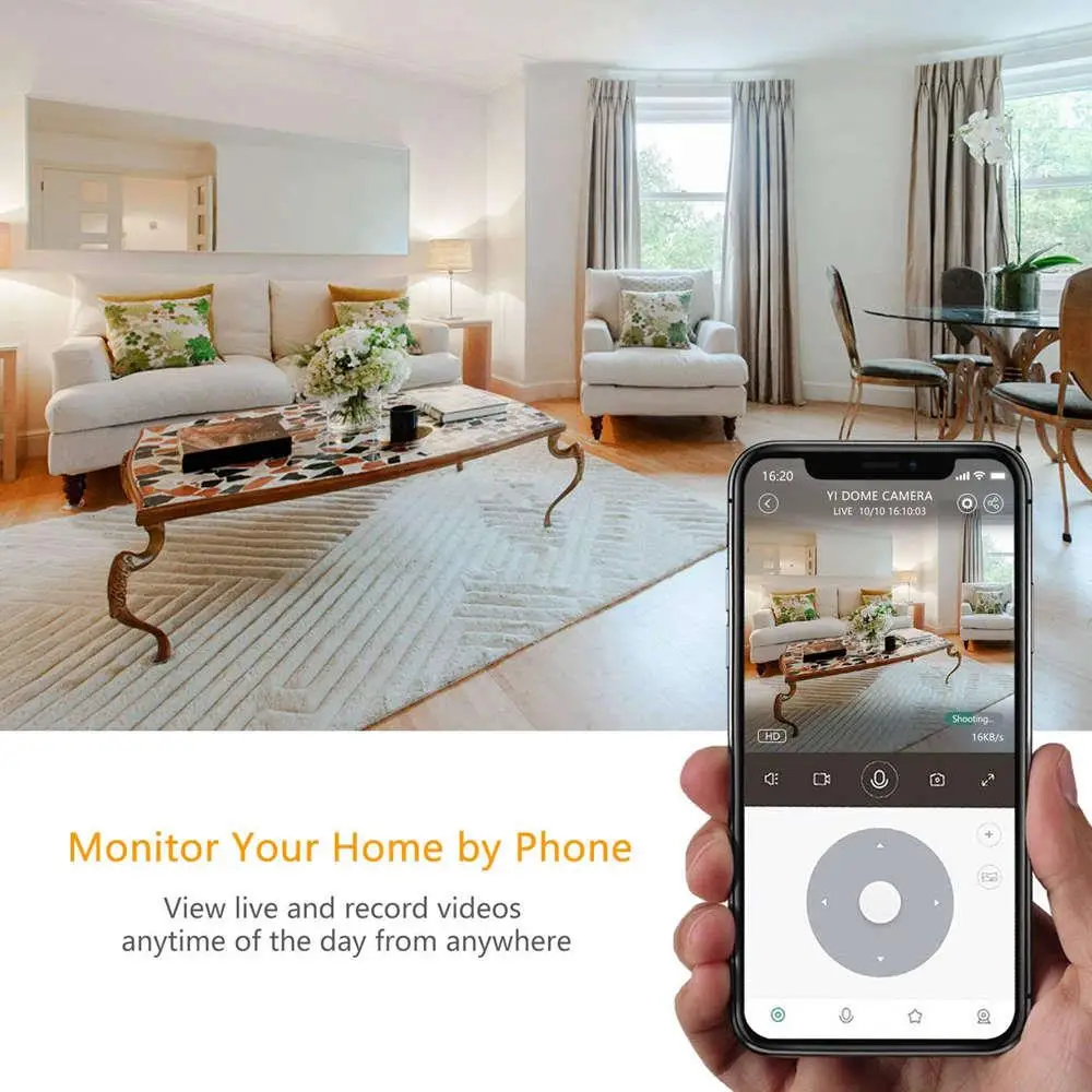YI облачная купольная камера Детский Монитор IP камера 1080P HD беспроводная Wifi камера панорамирование/наклон/зум домашняя камера безопасности