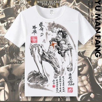 アニメエースゾロtシャツワンピースルフィtシャツ水墨画夏トップス T Shirts Aliexpress アニメエースゾロtシャツワンピースルフィtシャツ水墨画夏トップス T Shirts Aliexpress