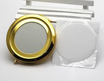 

Blank Compact Mirror with Resin Epoxy Sticker Gold Color #18410-2