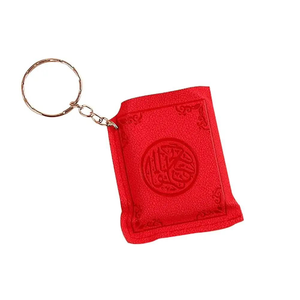 

Mini Islamic Muslim Ark Quran Book Key Chain Ring Car Bag Purse Real Paper Can Read Pendant Charm Religious Christian