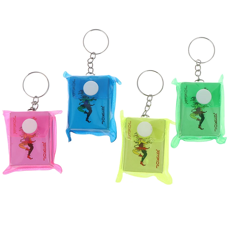 

1Pc 4*3cm Portable Mini Playing Cards Keychain Small Board Game Key Chain