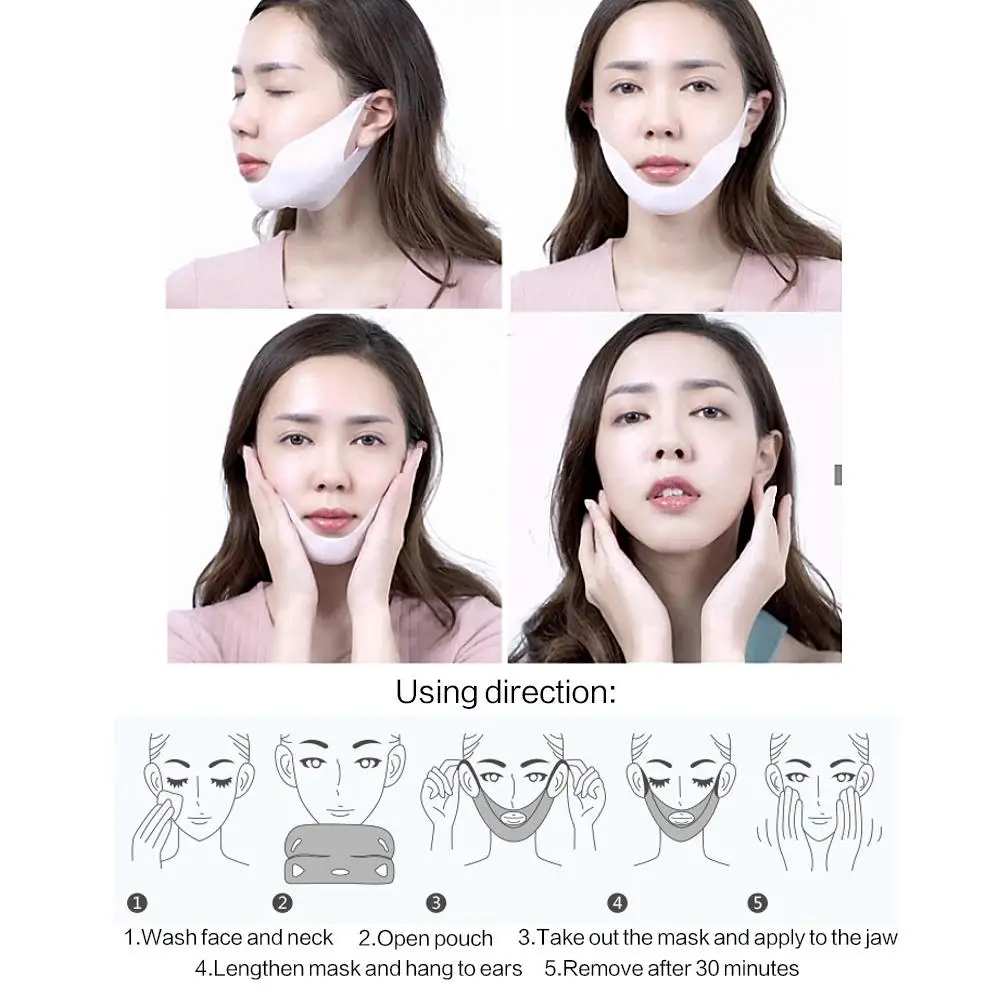 5PCS Original Protein V Line Mask Neck Face Lifting Mask Chin Up Patch Double Chin Reducer Moisturizing Shape Face Tape New