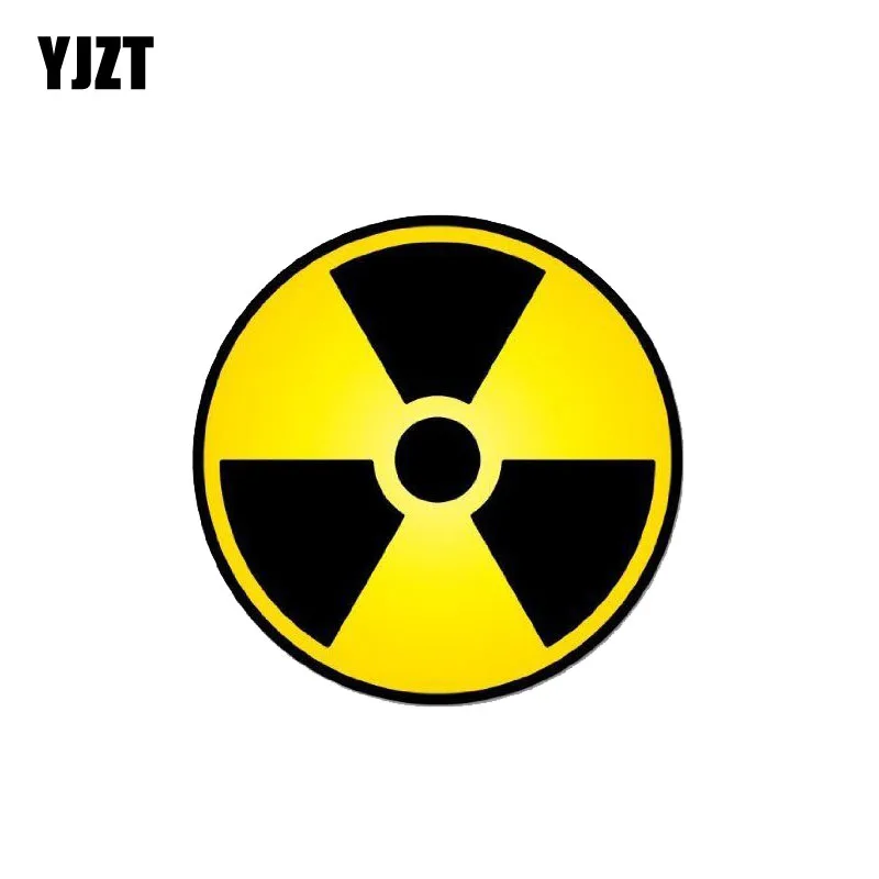 YJZT 14 см * забавная предупреждающая Автомобильная наклейка из ПВХ с ядерным - Фото №1