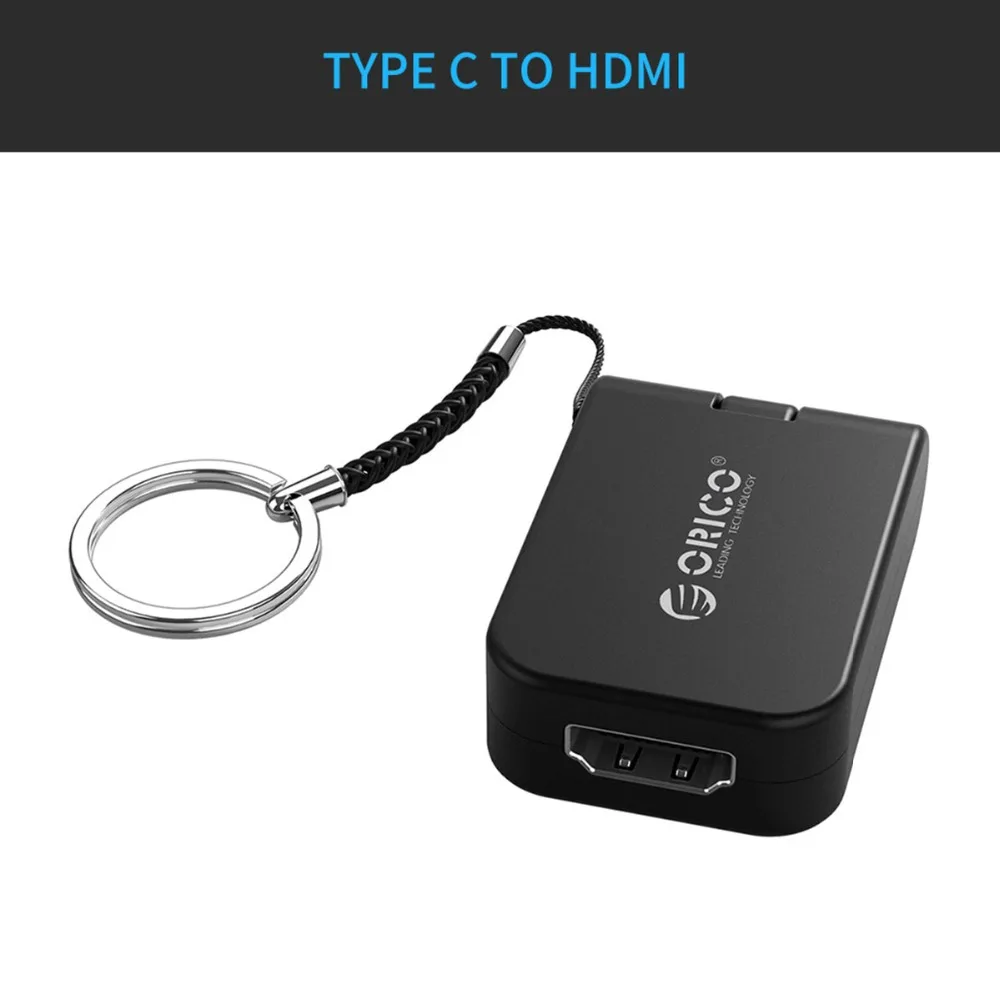 ORICO Тип с разъемами типа C и HDMI/VGA/DP/дисплейный порт MiniDP типа «адаптер для MacBook samsung Galaxy S9 S8 Note 9 huawei мини конвертер, usb-адаптер C концентратор usb