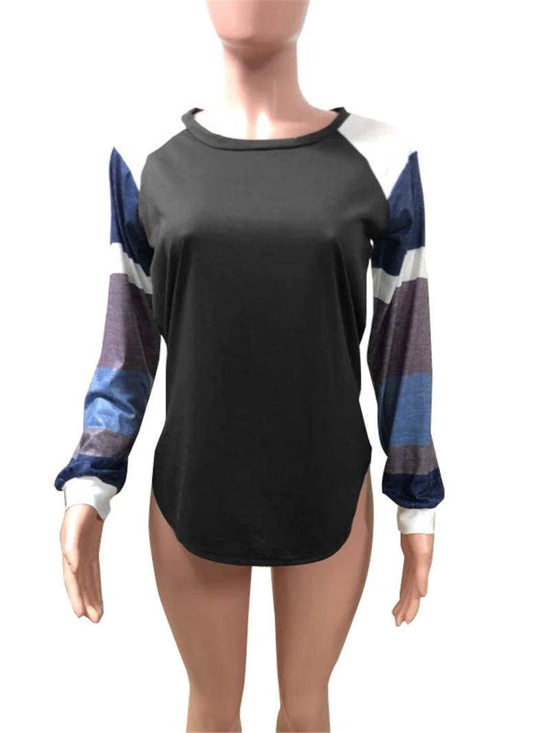 Gladiolus 2018 Fashion Women Autumn T-Shirt Long Sleeve O-Neck Multi Color Patchwork Casual T Shirt Women Tops Camiseta Feminina (21)