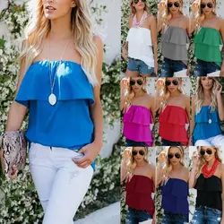 Blusas Mujer De Moda 2018 Для женщин блузки твердые Цвет без рукавов Топ вертикальные края Для женщин Camisa Feminina