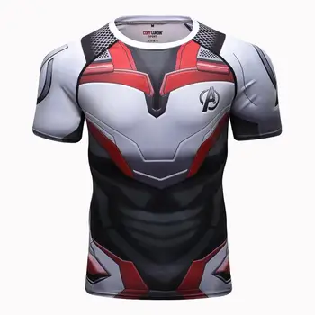 

Avengers 4 Endgame Quantum War 3D Printed T shirts Men Compression Shirt Iron man Long Sleeve Tops Men Running Shirts Rashguard