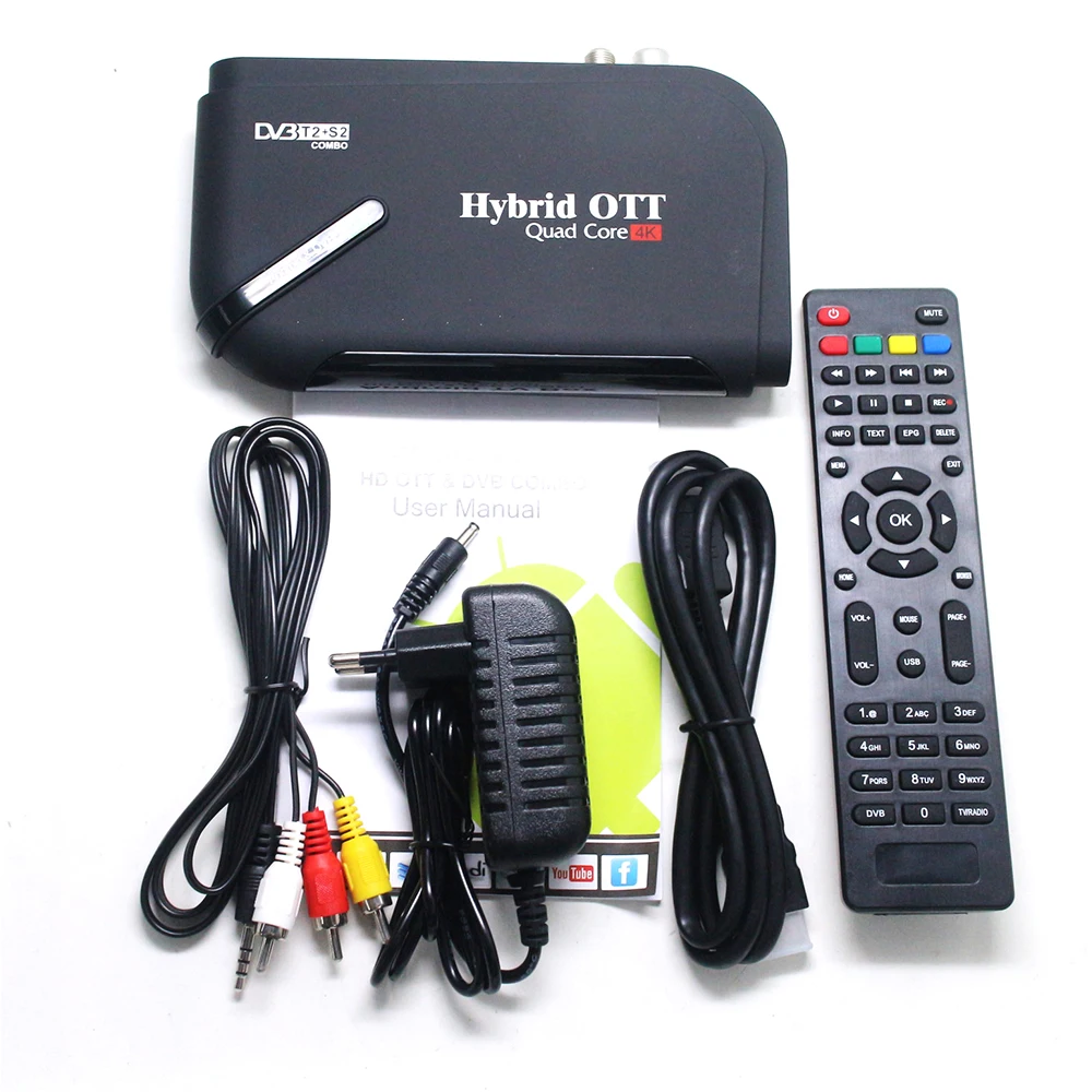  Android 7.1 TV Box DVB T2 S2 Satellite Terrestrial Receive Smart Media Player Amlogic S905D DVB T2+
