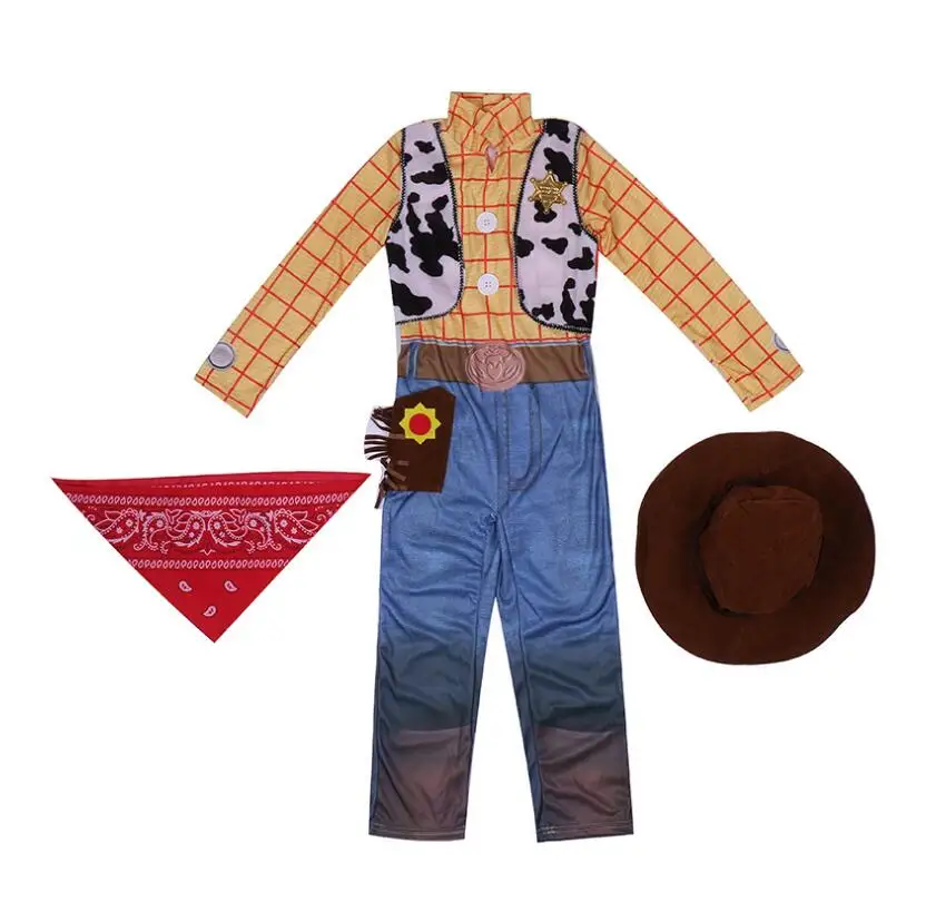 Детский карнавальный светильник Buzz year Cowboy Woody Costumes магазин игрушек из фильма Buzz светильник костюм для Хэллоуина Рождественская вечеринка - Цвет: Woody costume