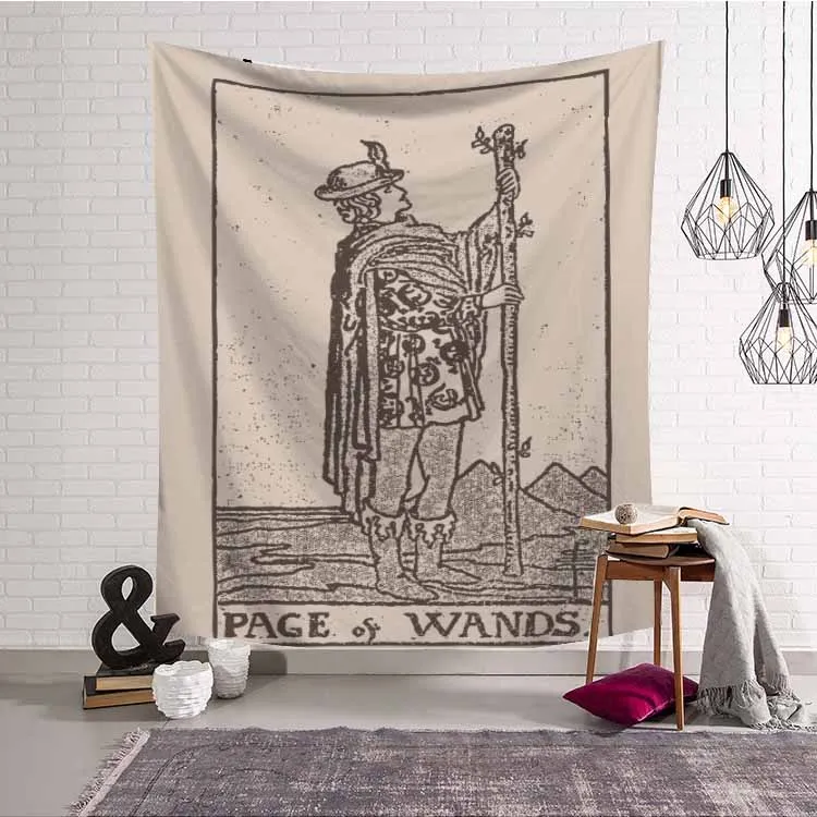 

Pace Wands Tapestry Ancient Europe Witchcraft Tarot Tapestry Wall Hanging Divination For Dorm Decor Mandala Astrology Tapestry
