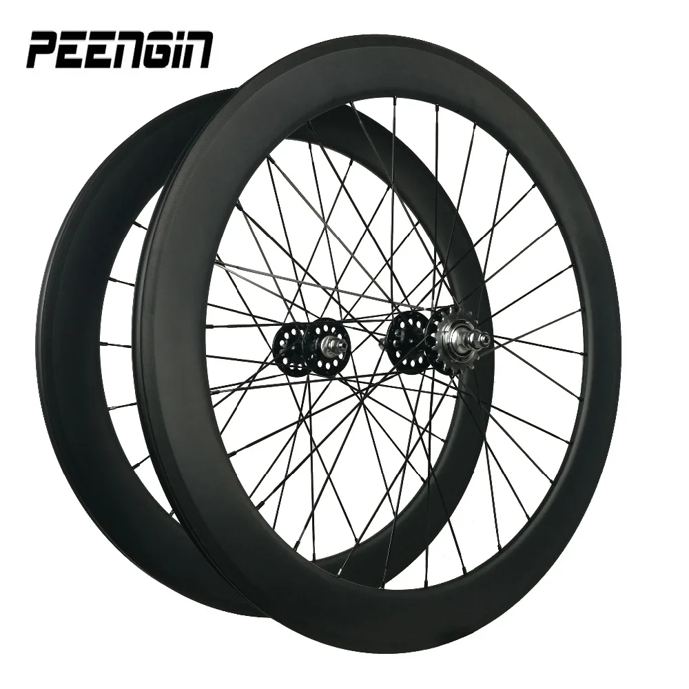 Perfect High quality 23mm width U-Shape 60mm tubular carbon track wheels quick deliery China made fixed gear&single speed wheel sets 1
