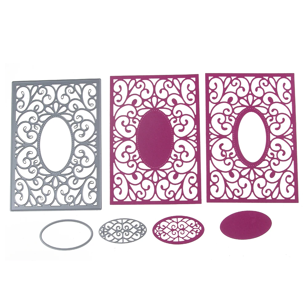 Criativo Retângulo Grade de Metal de Corte Morre Stencil Embossing Ofício Para Scrapbooking DIY Cartão de Álbum de Fotos Decoração 108x156mm