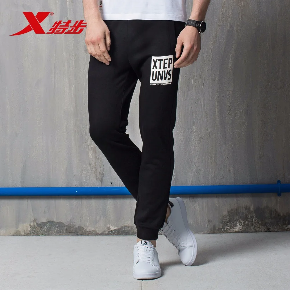 

XTEP men's cotton Gym Athletic Sweatpants Fitness Workout cool Trousers sport Running pants for Men free shipping 883329639265