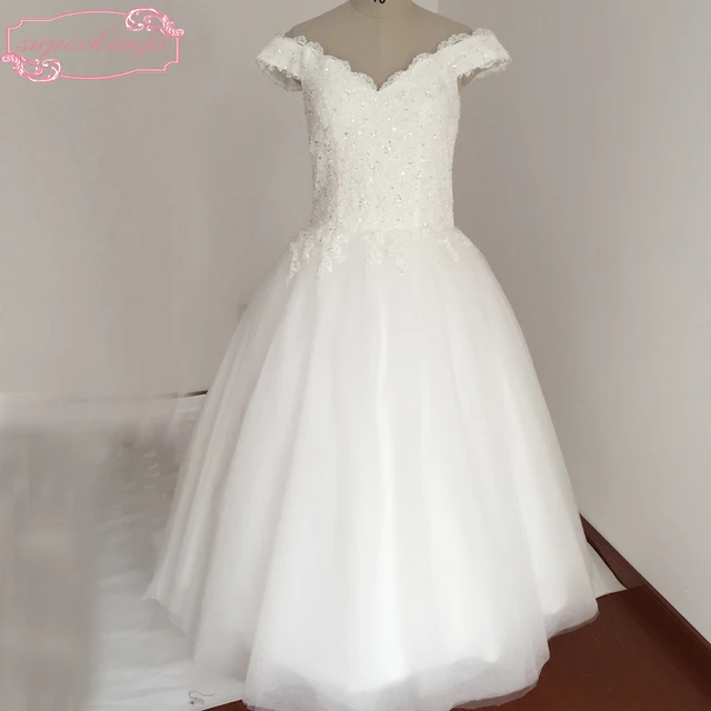 la aduana hace vestidos de novia palabra de longitud apliques de