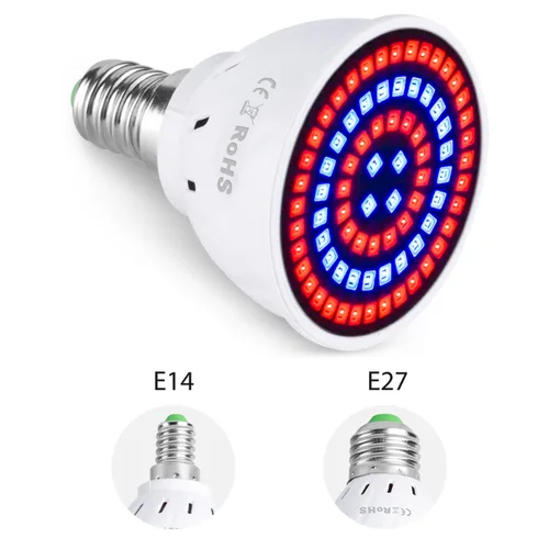 Phyto Led B22 수경 재배 조명 E27 Led 성장 전구 MR16 풀 스펙트럼 220V UV 램프, E14 꽃 모종 Fitolamp GU10 4
