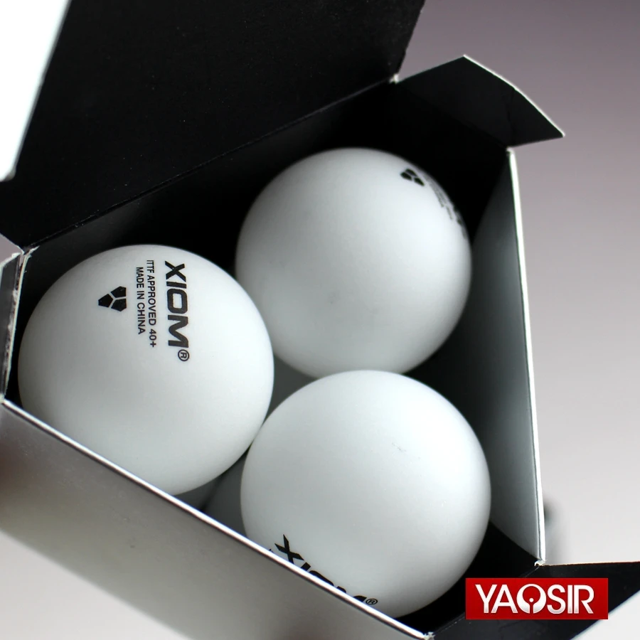 12 Balls/lot XIOM 40+ Poly 3 Star Table Tennis Balls Seamless Plastic
