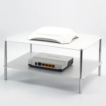 

Space aluminum 280mm*195mm multi-layer desktop router rack, TV set-top box bracket office computer storage rack