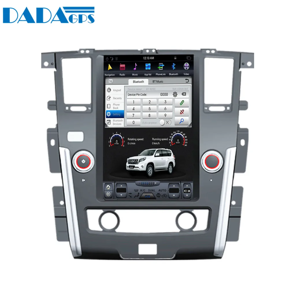 Discount 12.1"Tesla style Silver Android 6.0 Car GPS Map Navigation For NISSAN PATROL 2010-2018 multimedia radio tape recorder No dvd 5