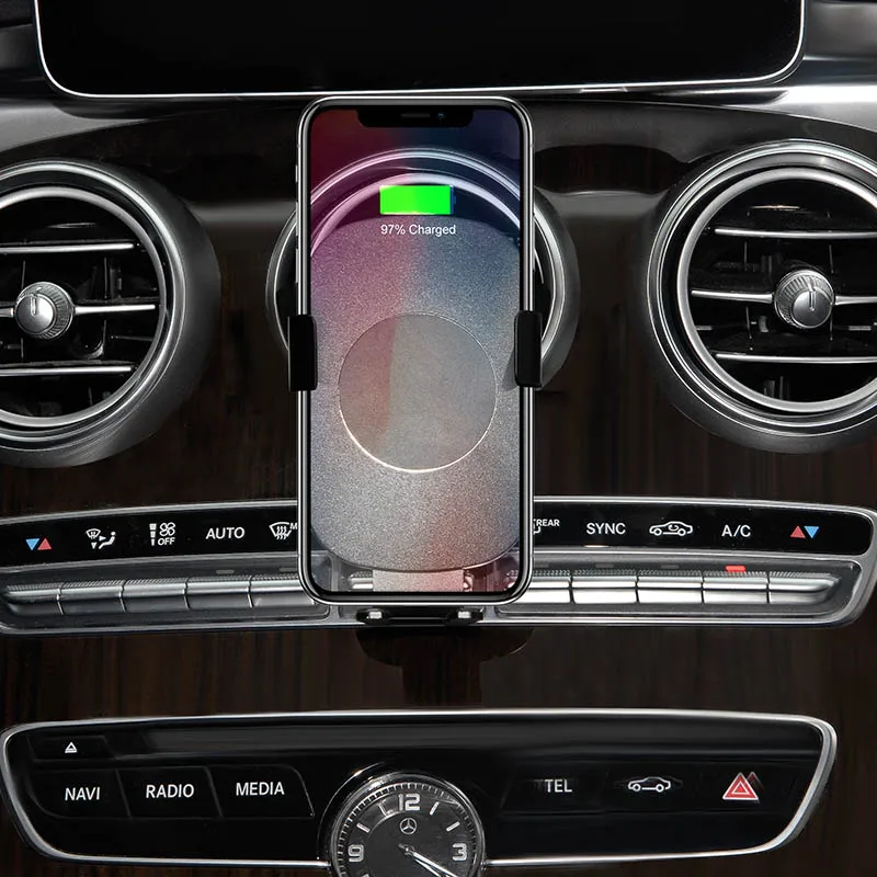 Wireless Car Charger Bracket Phone Holder Gravity Auto-Clamp Anti-Skid Base for iPhone X 8/8P 7/7P JLRJ88 Wireless Car Charger Bracket Phone Holder Gravity Auto-Clamp Anti-Skid Base for iPhone X 8/8P 7/7P JLRJ88