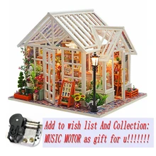 DIY Кукольный дом Миниатюрный Кукольный домик Модель деревянная игрушка мебель Каса де куклы Boneca дома поппен подарок на день рождения Соса теплица