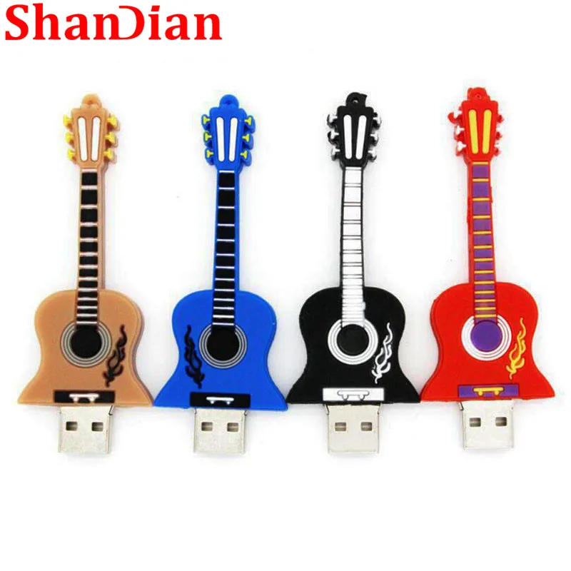 USB флеш накопитель SHANDIAN в форме гитары 64 ГБ/4 ГБ|USB флэш-накопители| |