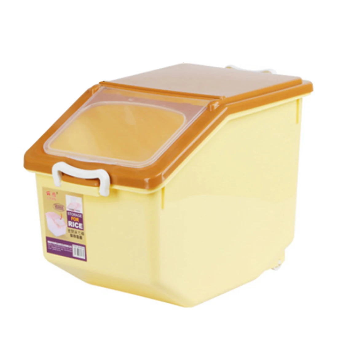 

HIPSTEEN 10KG Large Capacity Sealed Moistureproof Plastic Storage Box Kitchen Grain Rice Container with Measuring Cup