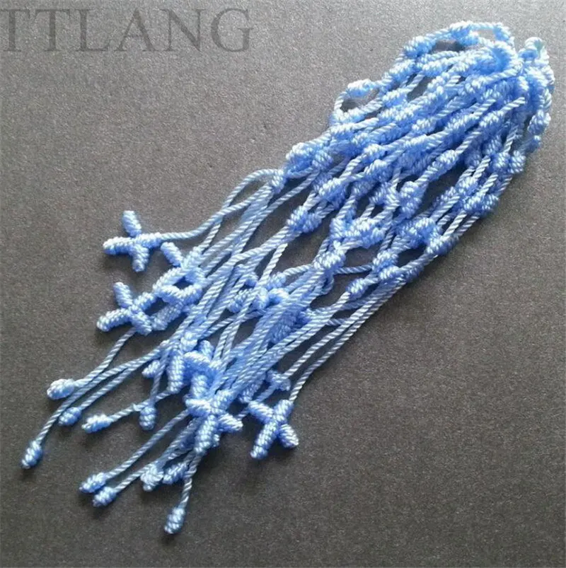 HTB1B.yoHFuWBuNjSszbq6AS7FXaF Sprzedaż hurtowa moda promocyjne ręcznie wiązane bransoletka-różaniec Nylon bransoletka-różaniec, 48 sztuk/paczka