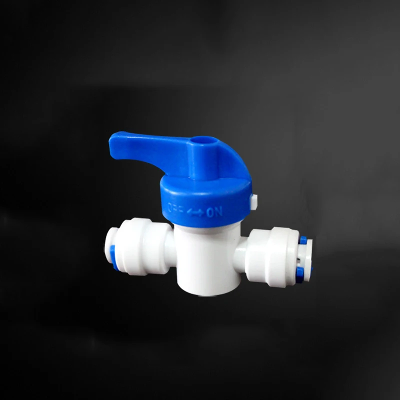 

1/4" Tube Quick Fitting Tap Shut Off Ball Valve Connection RO Water Connector Reverse Osmosis Aquarium System Pipe Fittings