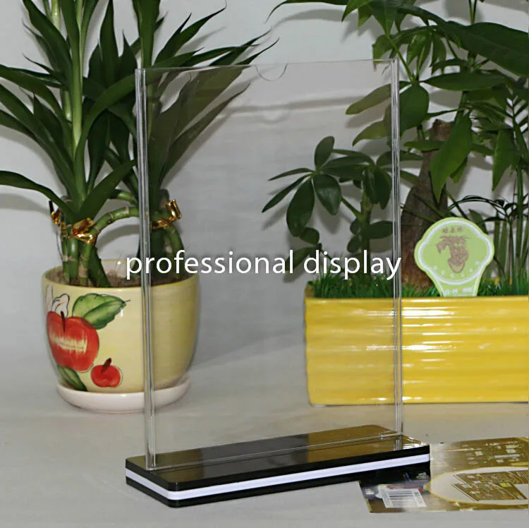 20Pcs A5 Vertical Clear Plastic Table Card Holder Menu Price Tag