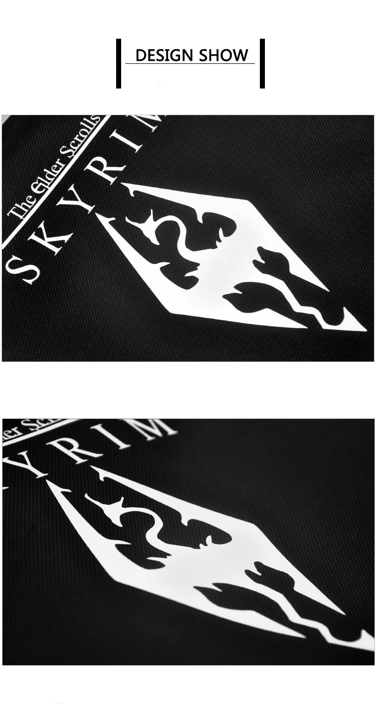 Black Oxford The Elder Scrolls V Skyrim Backpack NagaiKei IBM Shoulder Bags (1)
