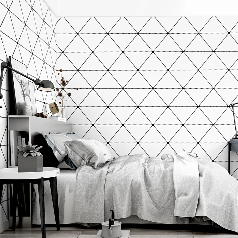 Обои в скандинавском стиле, Современные Простые геометрические треугольные обои для гостиной, спальни, магазин одежды, ПВХ водонепроницаемые обои