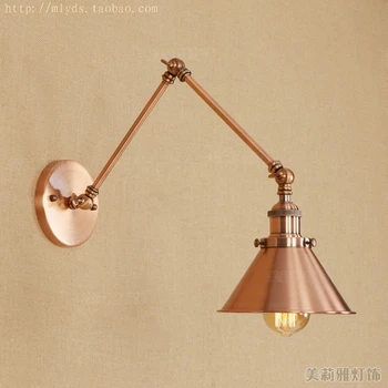 

E27 Vintage Industrial Wall Lamp Loft Creative Swing Arm Sconce Balcony Stair Porch Restaurant Bar Bedroom Wall Light Home Light