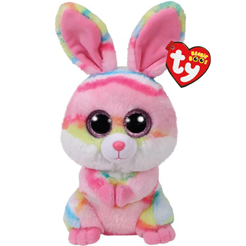Ty Beanie Boos Cute Animals Colorful Rabbit Plush font b Toy b font Doll Christmas Gift