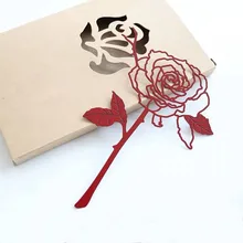 3 шт. свадьбы пользу невесты подарок логотип закладки персонализированные нержавеющая сталь, розовое Закладка в форме цветка