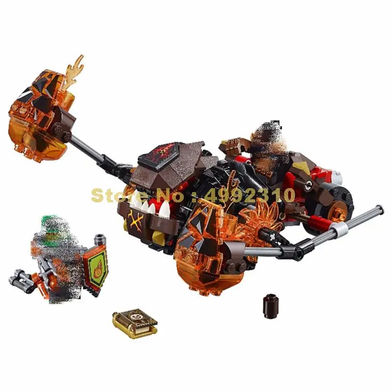 

203pcs knights moltor lave smasher melt rock shatter 2 figures building block 70313 Bricks Toy