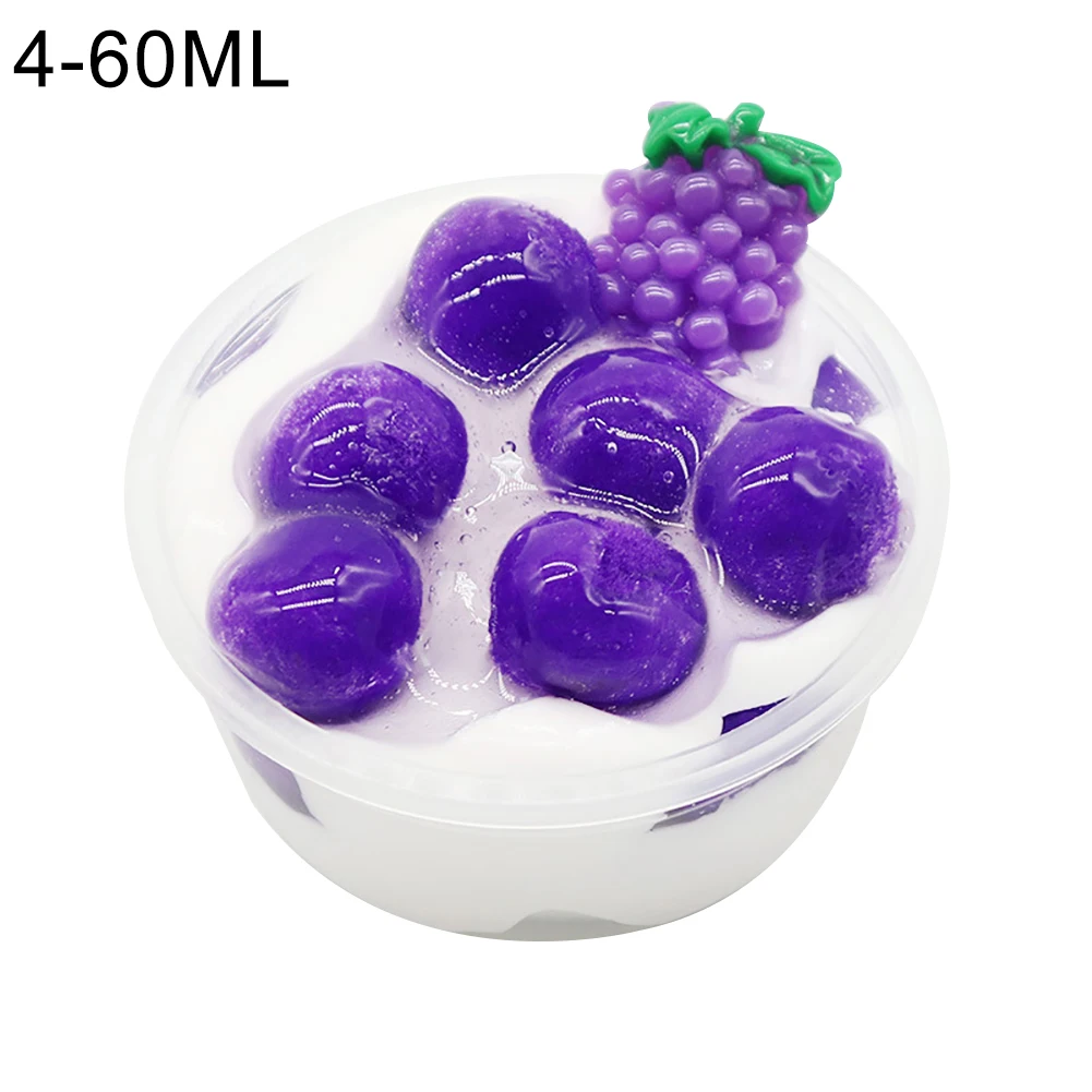 Grape60ml 60/120 мл фруктовое мороженое ошламованная смесь алеврита и глины глина для поделок снятие стресса осадка детская игрушка - Цвет: Grape60ml
