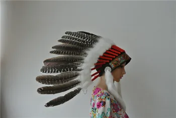 

Feather headdress headpiece halloween costumes PARTY event suppies feather headband