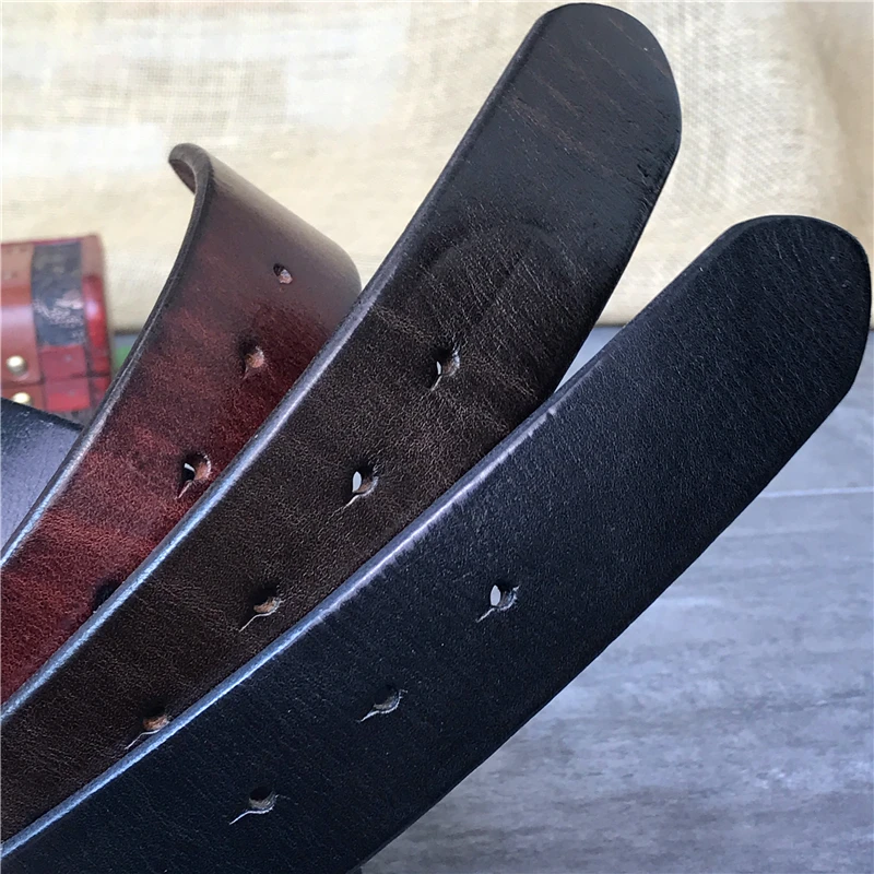 Супер толстый высококачественный Роскошный кожаный ремень для мужчин без ремня