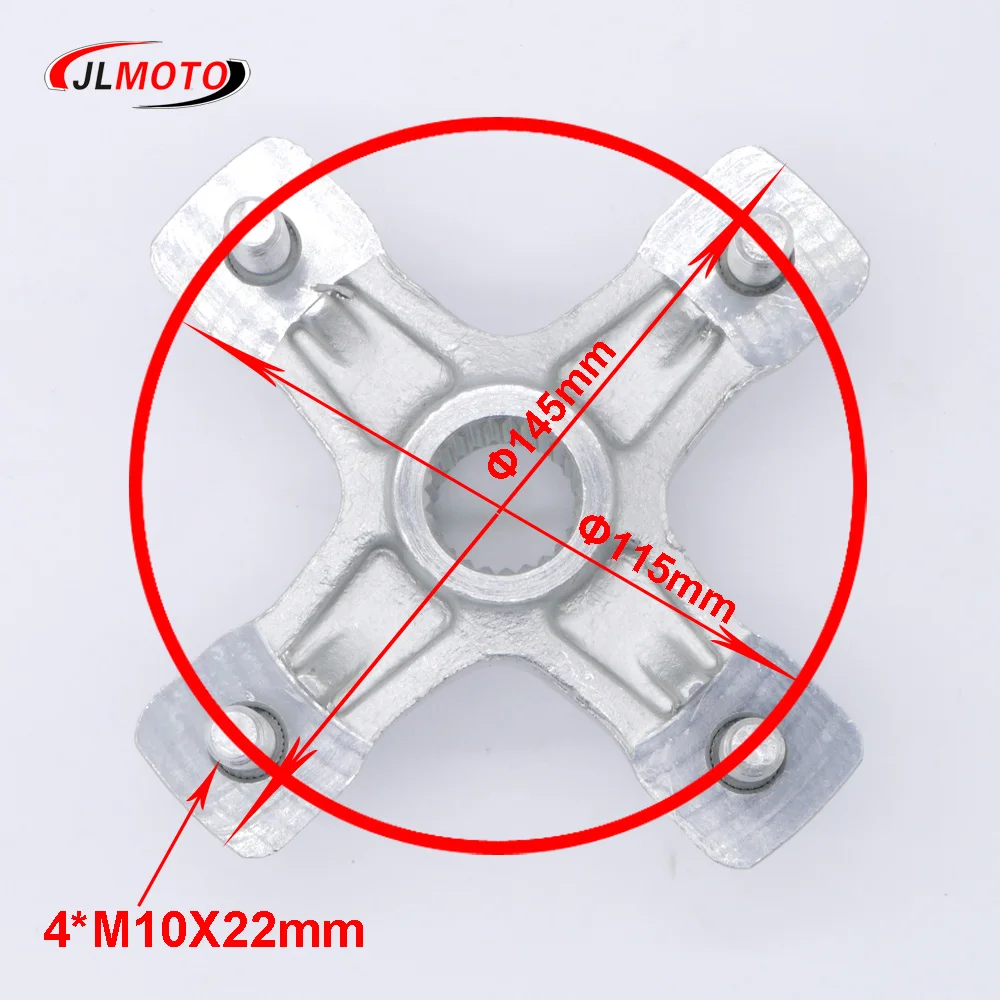 Ступица заднего моста 4 * M10 115 мм 24 т подходит для мотовездеходов Motoland 250s YAMAHA RAPTOR ATV