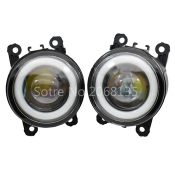 

2pcs/lot Car-styling Angel eye + LED Fog Lamps Lighting 12V H11 For Mitsubishi L200 OUTLANDER 2 PAJERO 4 GALANT Grandis