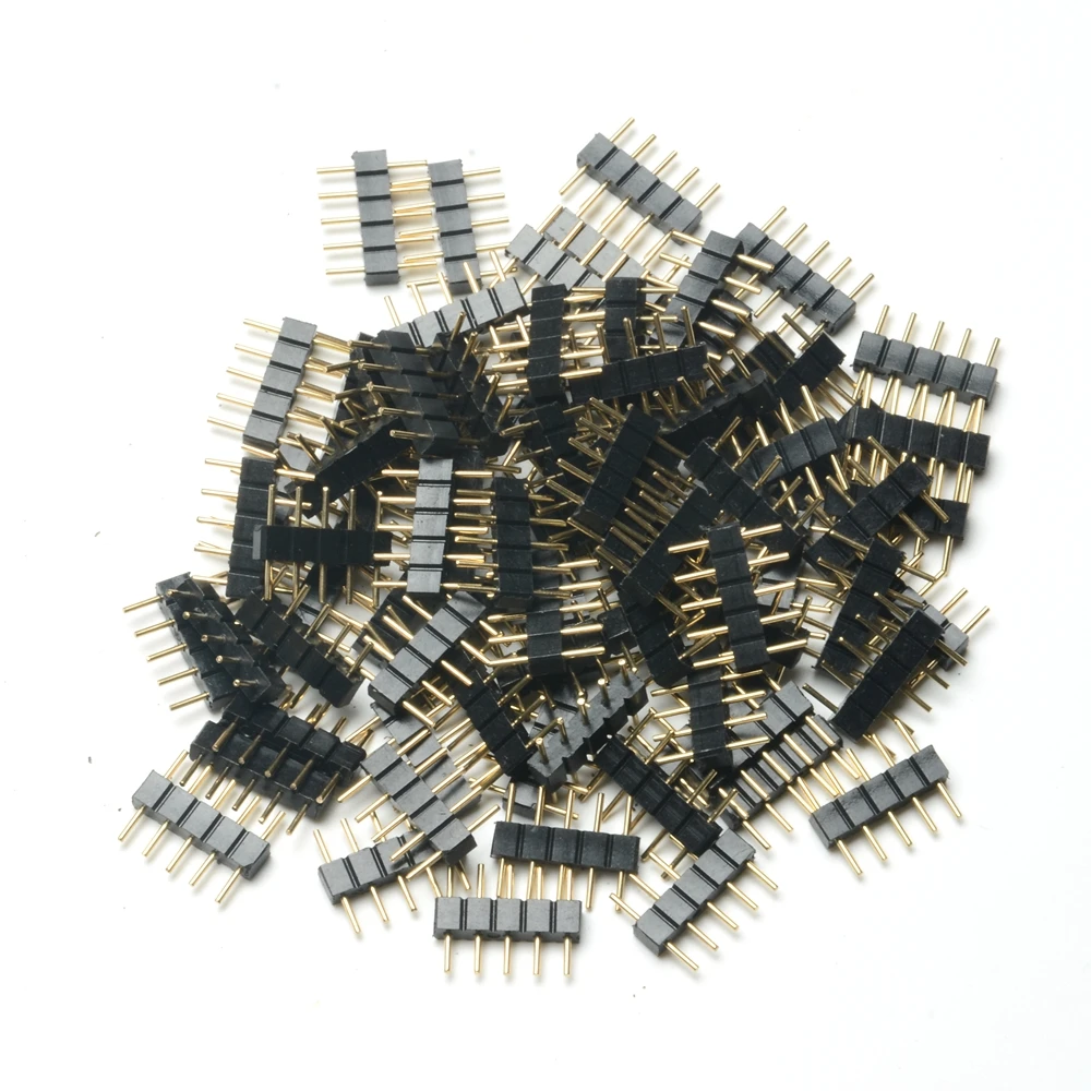 100 шт. 4pin 5pin RGB RGBW игольчатый соединитель Адаптер Штекерный тип DIY маленькая часть