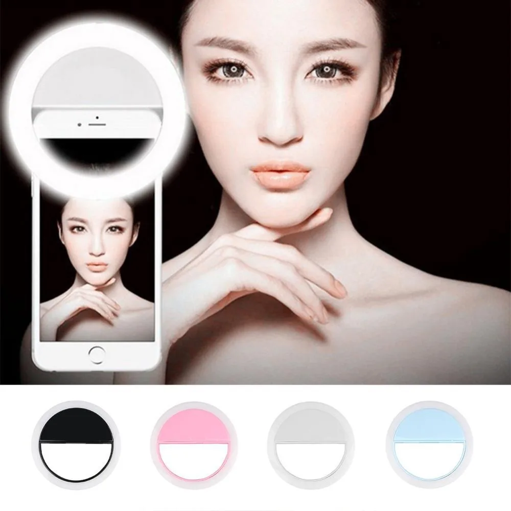 

USB Charge Selfie Portable Flash Led Camera Phone Photography Ring Light Enhancing Photography for iPhone Smartphone