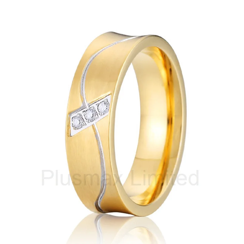 China factory unique styles prong settings cubic zirconia gold color titanium fashion jewelry rings for wedding China factory unique styles prong settings cubic zirconia gold color titanium fashion jewelry rings for wedding