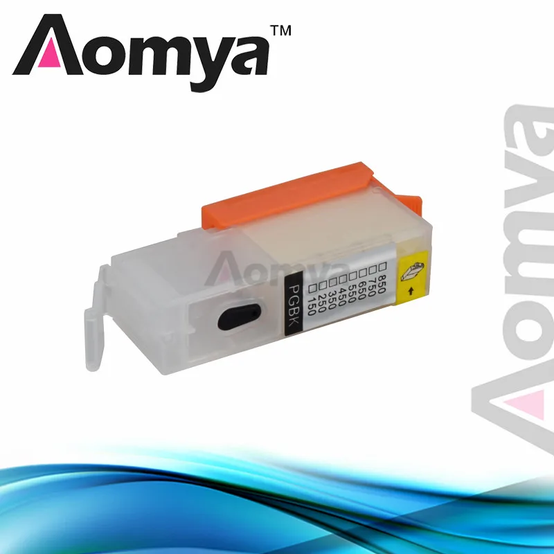 Пустой многоразовый картридж для принтера Canon PIXMA MG5450/PIXMA iP7250/PIXMA MG6350 с чипом 1 шт.