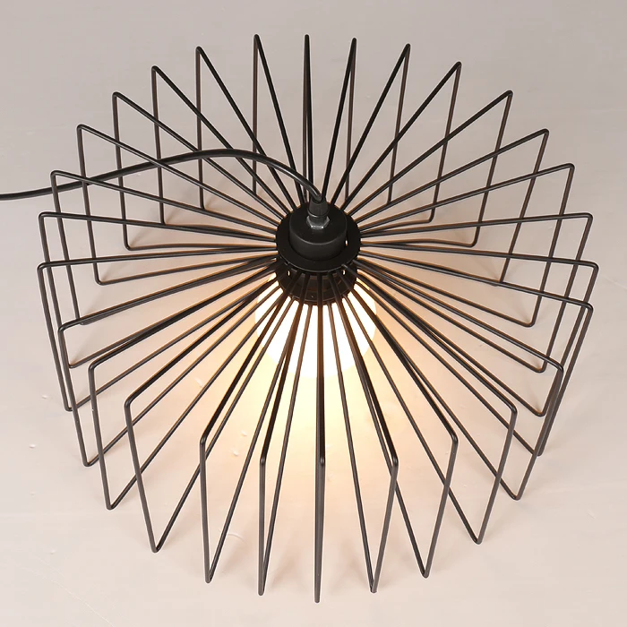 modern pendant light iron cage diy nordic loft american industrial