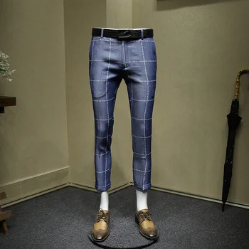 gray plaid dress pants