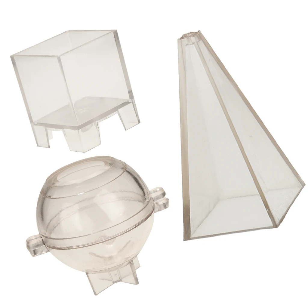 Pyramid Sphere Square Shaped Candle Mould Plastic Candle Moldel DIY Molds Handmade  Dried Flower Candle Making